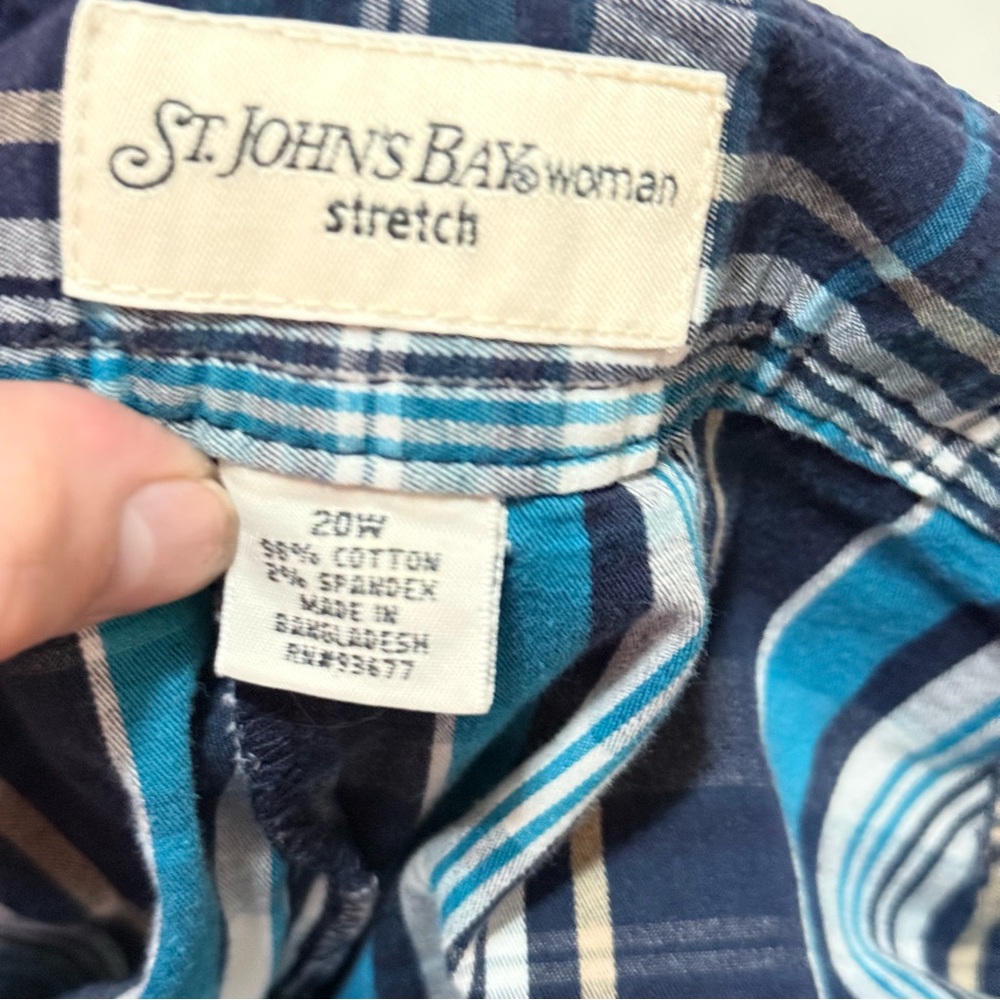 Plaid Blue Multi-Stripe Women’s Skirt- under shorts - Picture 3 of 4